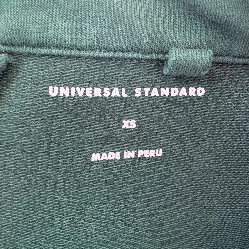 Universal Standard Varsity French Terry‎ Polo Top XS 10/12 Green Split Neck - Picture 6 of 9